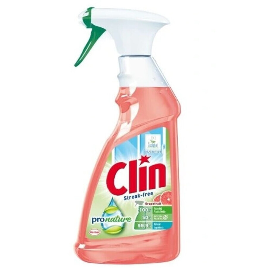 Clin, Pro Nature Detergent pentru geamuri cu grepfrut, 500 ml