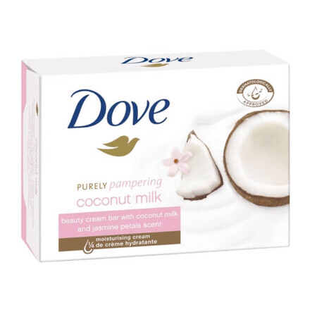 Dove, leche de coco, jabón en pastilla, 100g