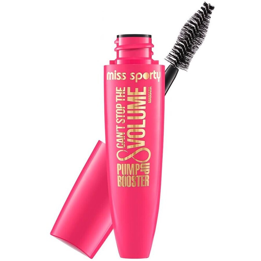 Miss Sporty Pump Up Booster Máscara de pestañas espesante Can't Stop 001 negra, 12ml