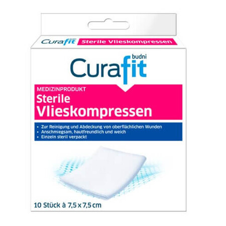 Curafit, Comprese sterile 7.5 x 7.5cm 10 buc.