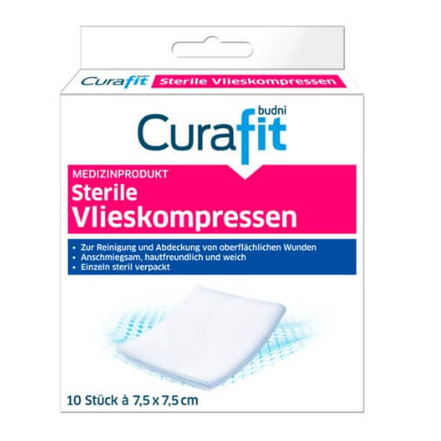 Curafit, Comprese sterile 7.5 x 7.5cm 10 buc.