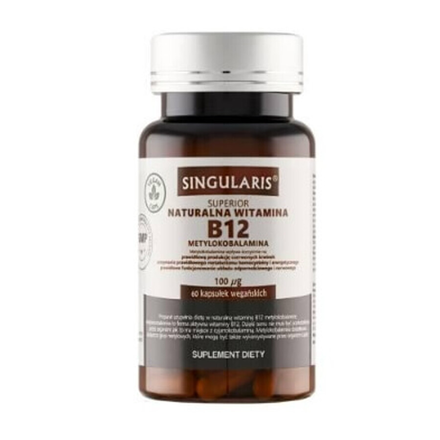 Singularis Natural vitamina B12 metilcobalamina 100 mcg, 60 cápsulas