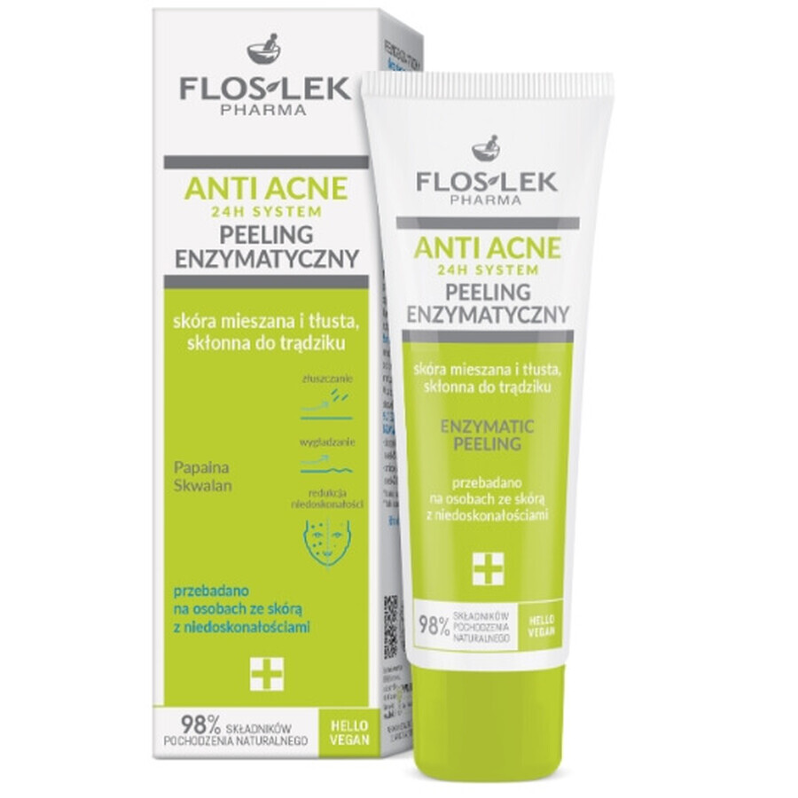 Flos-Lek Pharma Anti Acne Enzymatic peeling for combination and acne-prone skin, 50 ml