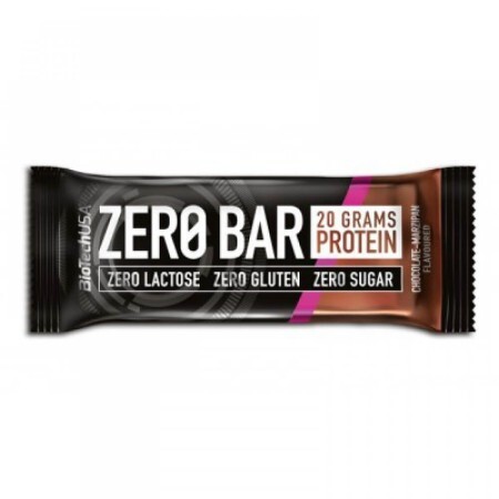 Baton proteic Ciocolata si Marzipan Zero Bar, 50 g, BioTechUSA