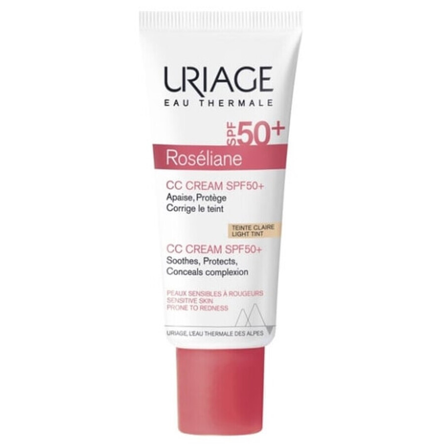 Uriage, Roseliane CC Cream SPF 50+, light shade, 40 ml