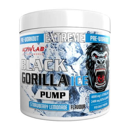 Black Gorilla Ice Pump Preworkout căpșuni, 300g