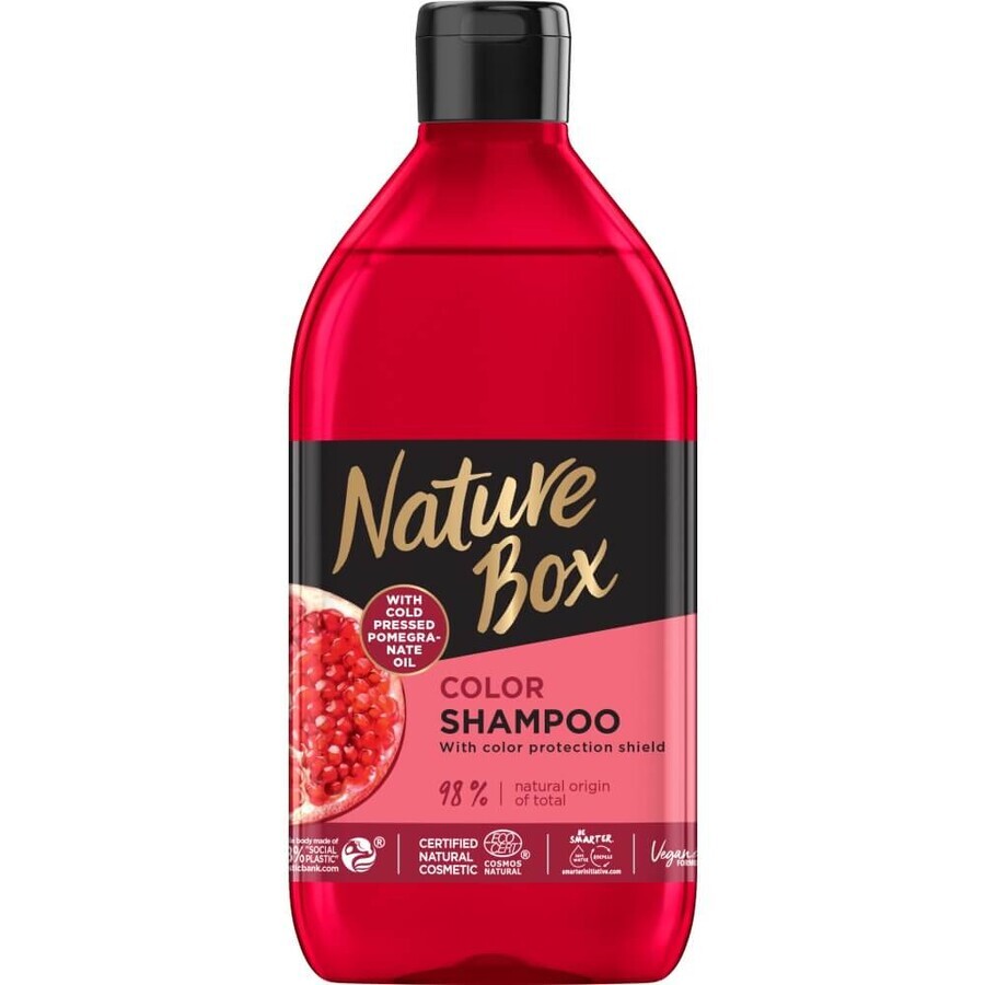 Nature Box Shampoo all'olio di melograno per capelli trattati con colori, 385ml