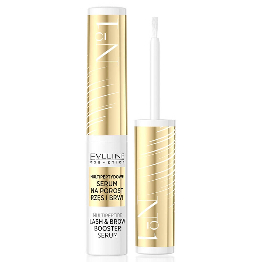 Eveline Cosmetics Ser multipeptidic pentru creșterea genelor și sprâncenelor, 4ml