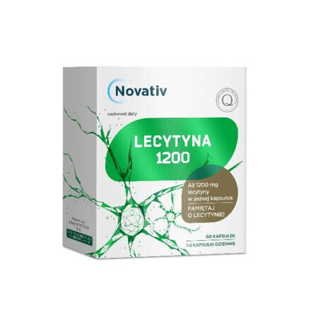 Lecitină Novativ 1200 mg, 60 capsule