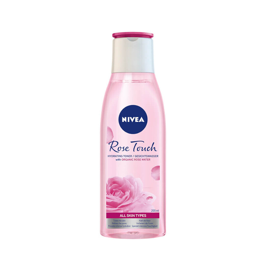 Nivea Rose Touch Tónico Hidratante con agua de rosas bio, 200ml