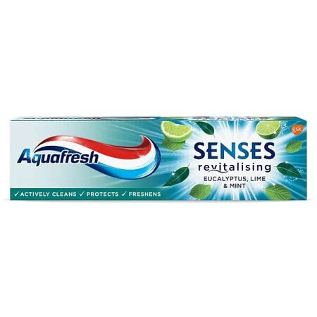 Aquafresh Senses Pasta Dentífrica Revitalizante Eucalipto amp; Lima amp; Menta, 75ml