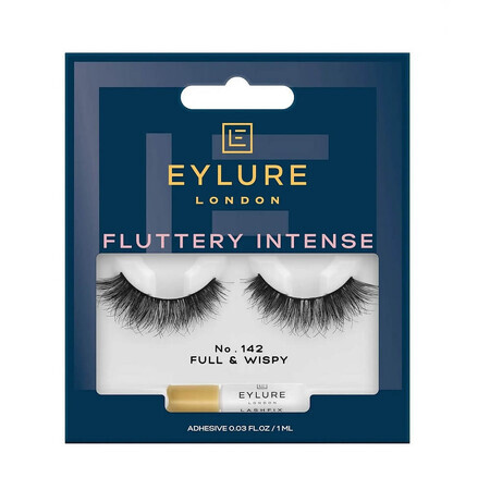 Eylure Fluttery Intense Lashes Cils artificiels avec effet de colle double volume No. 142