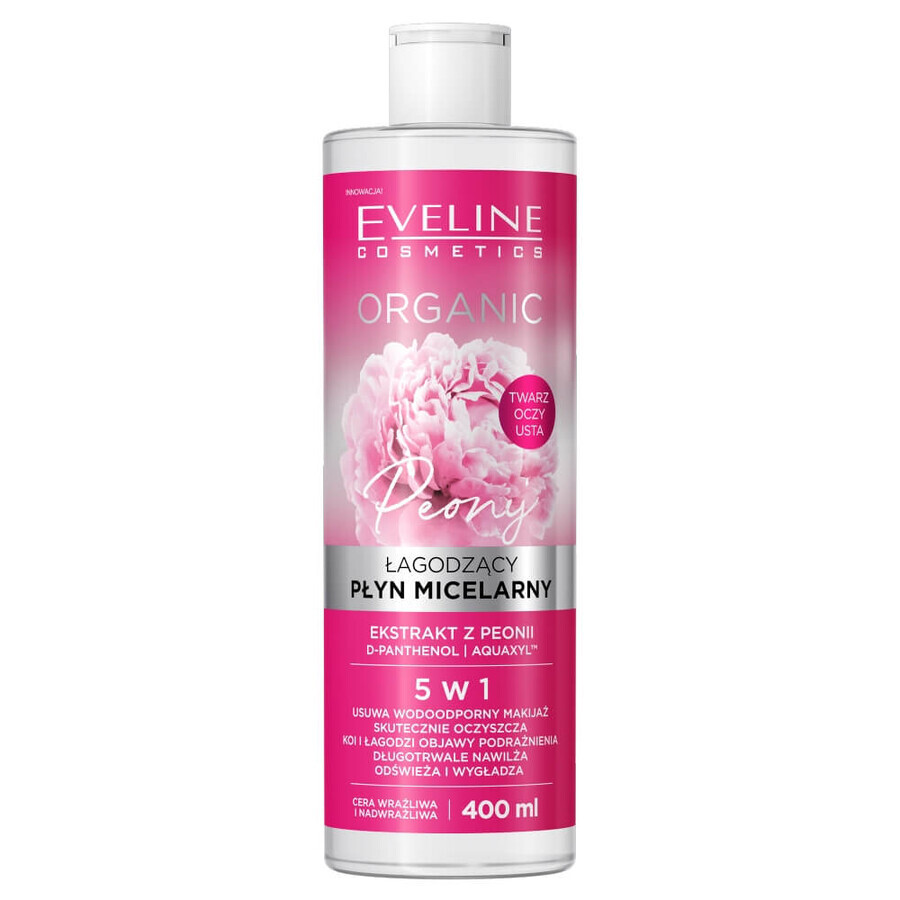 Eveline Cosmetics Bio agodzcy micellar Lotion für demakijau mit Pfingstrose, 400ml