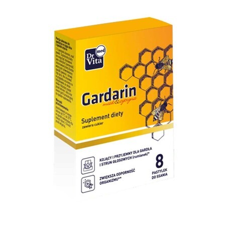 Dr Vita Gardarin Honey amp; Lemon, 8 pastile