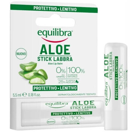 Equilibra Stick labbra all'aloe vera, 5,5 ml