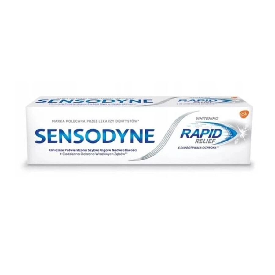 Sensodyne Whitening Rapid Relief Pastă de dinți albitoare, 75ml