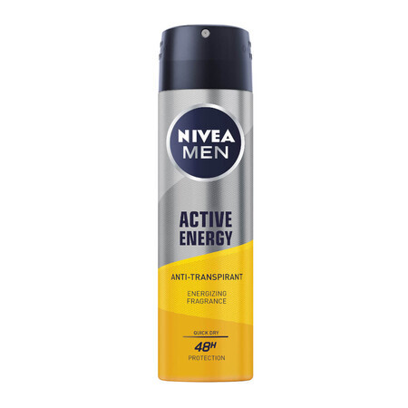 Nivea Men Active Energy Spray Antitranspirante, 150ml