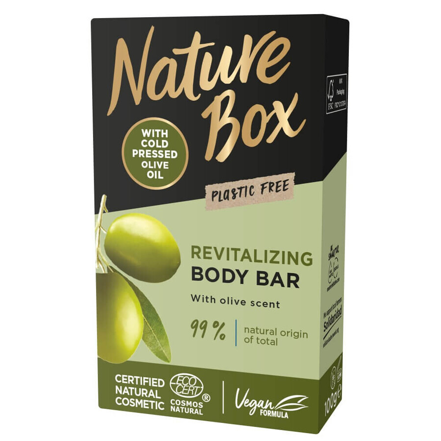 Batoane de spălat pentru corp cu ulei de măsline Nature Box, 100g