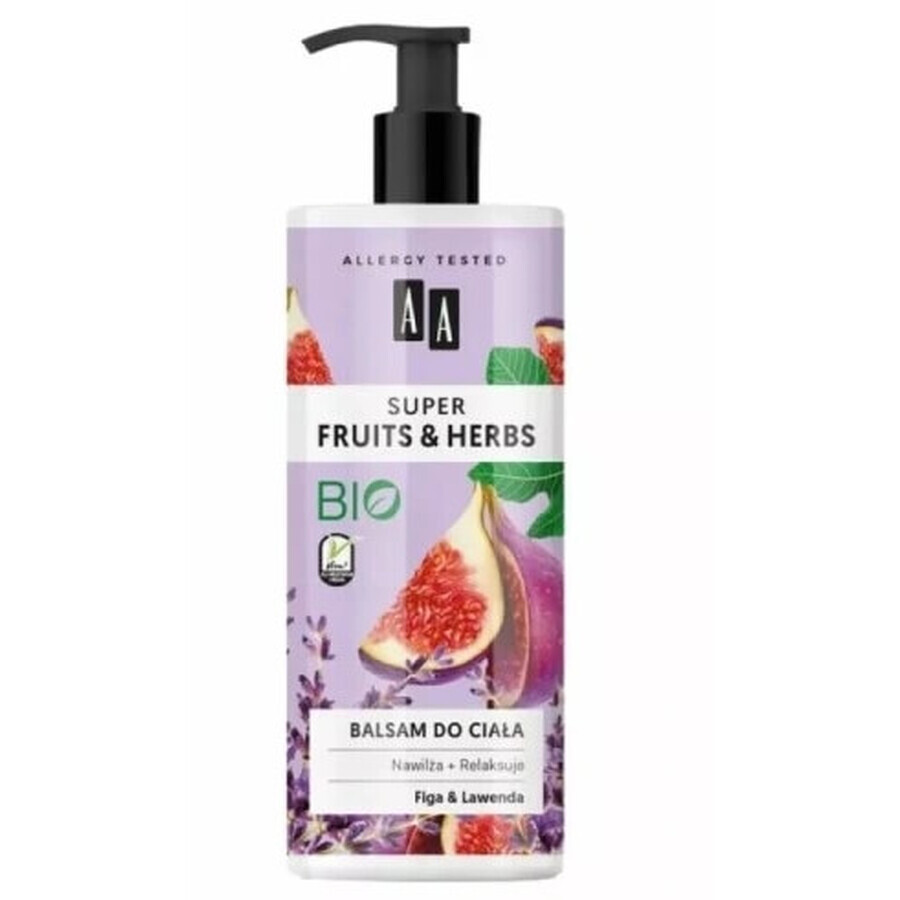 AA Super Fruits amp; Herbs Loțiune de corp smochine și lavandă, 500 ml