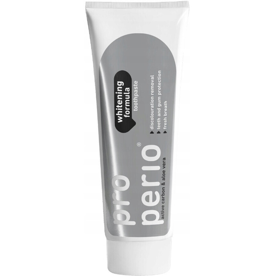 Pro Perio Whitening Formula, pastă de dinți de albire cu carbon activ amp; Aloe vera, 125 ml