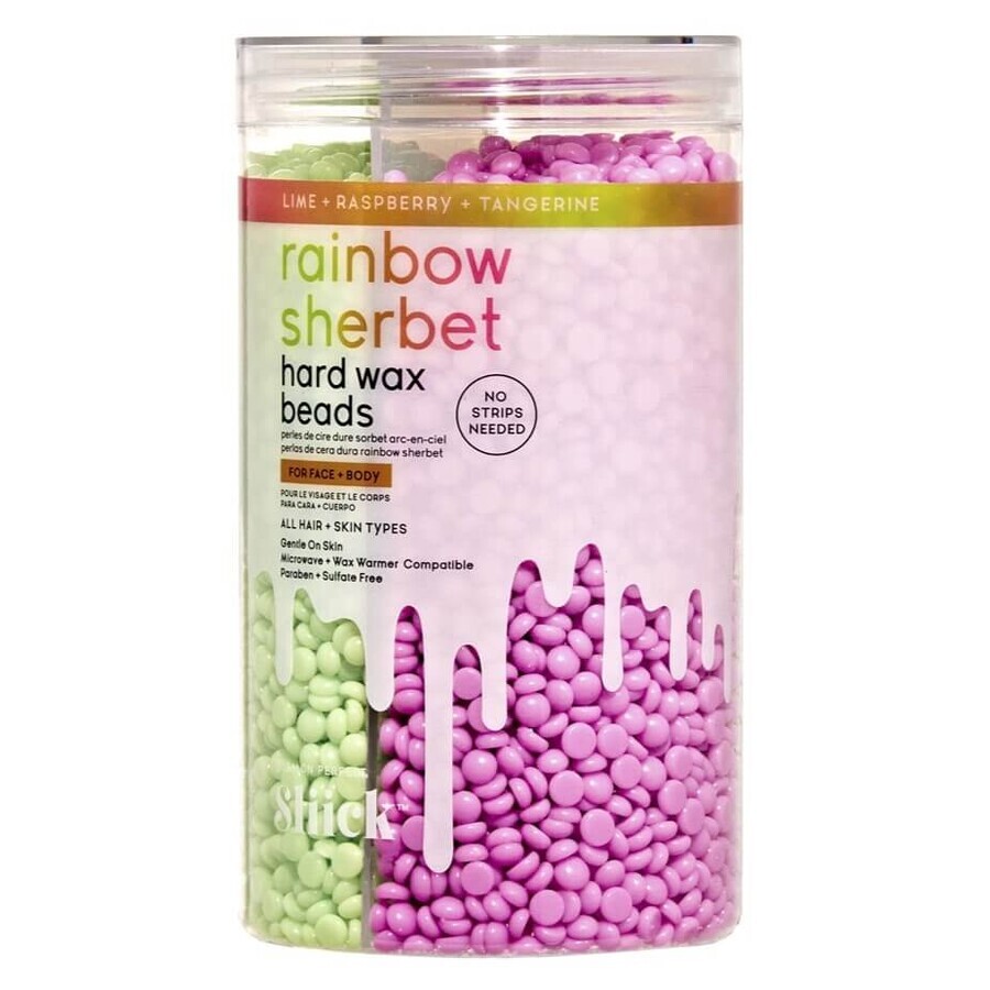 Sliick Heard Wax Beads Ceară de corp Rainbow Sherbet, 425g