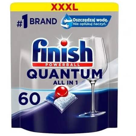 Finish Quantum All in 1 capsule de spălat vase Powerball comprimate 60 buc proaspete