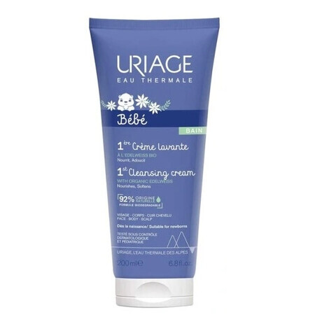 Uriage Bebe 1st Cleansing Cream Pienicy si Baby-Badecreme, 200ml