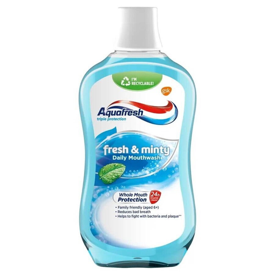 Aquafresh Fresh amp; Minty apă de gură, 500ml