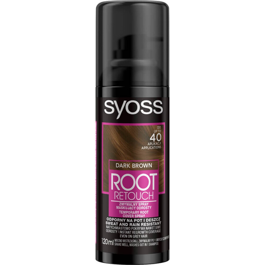 Spray enmascarador Syoss Root Retouch Abedul Oscuro, 120ml