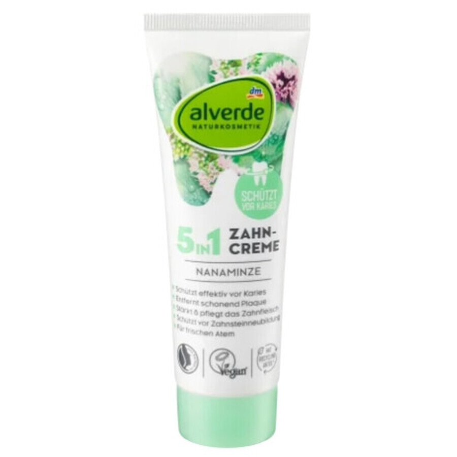 Alverde, Nanaminze pasta dentífrica, 75 ml