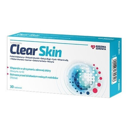 Health Family Clear Skin, 30 comprimate