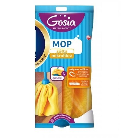 Gosia, Mop, microfibră galbenă, 1 buc.