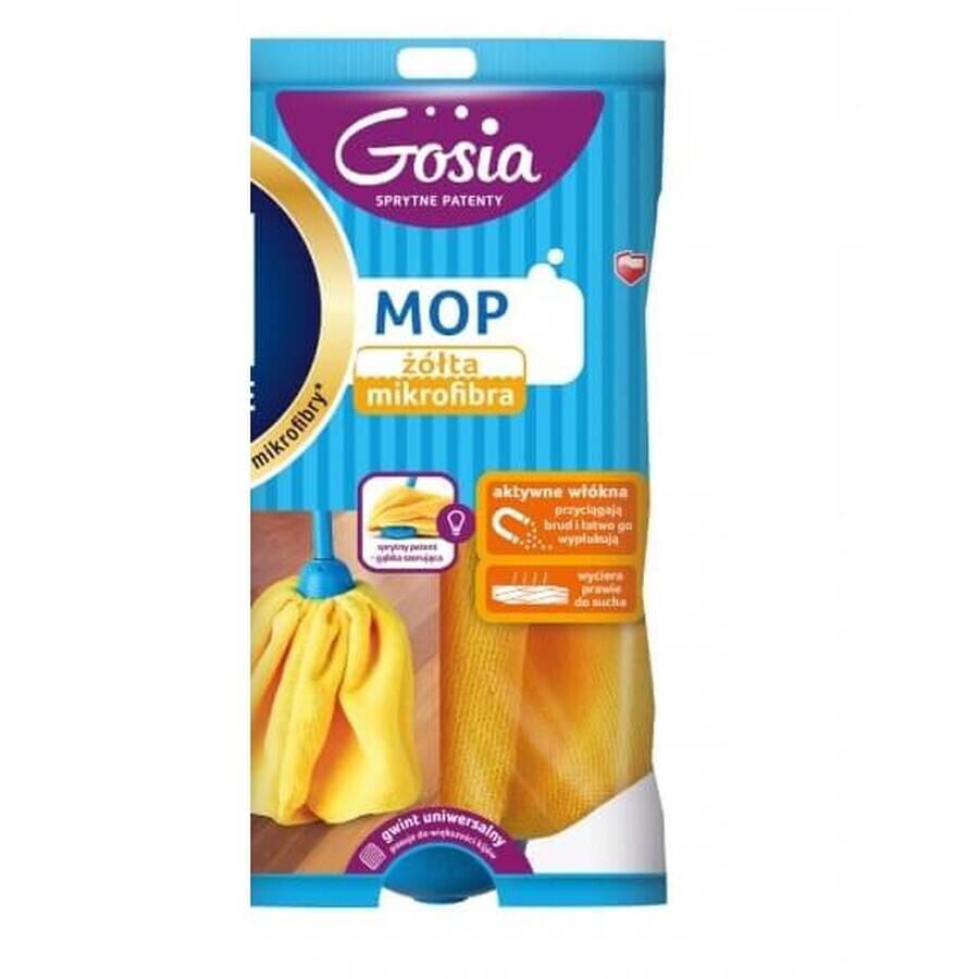 Gosia, Mop, microfibră galbenă, 1 buc.