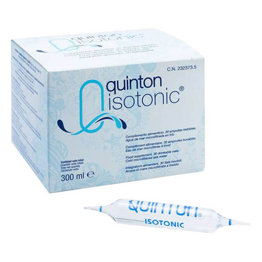 Acqua di mare isotonica al plasma Quinton, 30 fiale x 10 ml, Quinton Laboratories