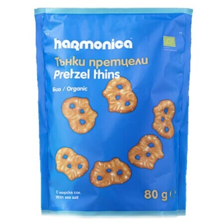 Pretzel biologici con sale marino, 80 g, Armonica