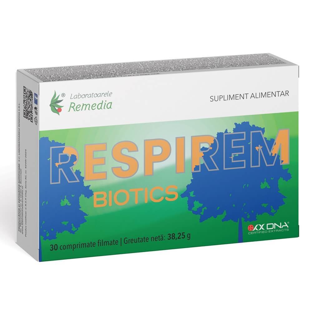 Respirem Biotics, 30 comprimate filmate, Laboratoarele Remedia