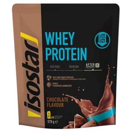 Whey Protein chocolate flavored protein powder, 570 g, Isostar