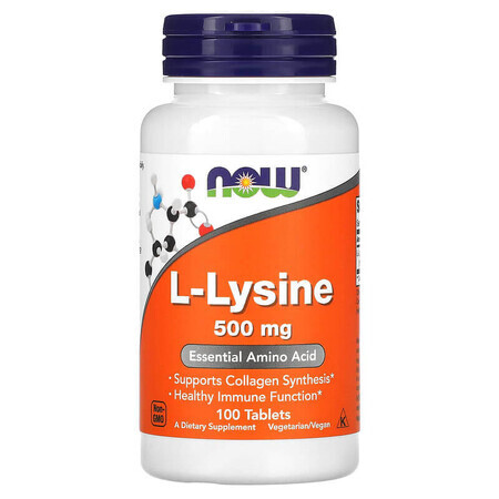 L-Lyzine, 500 mg, 100 comprimidos, Now Foods