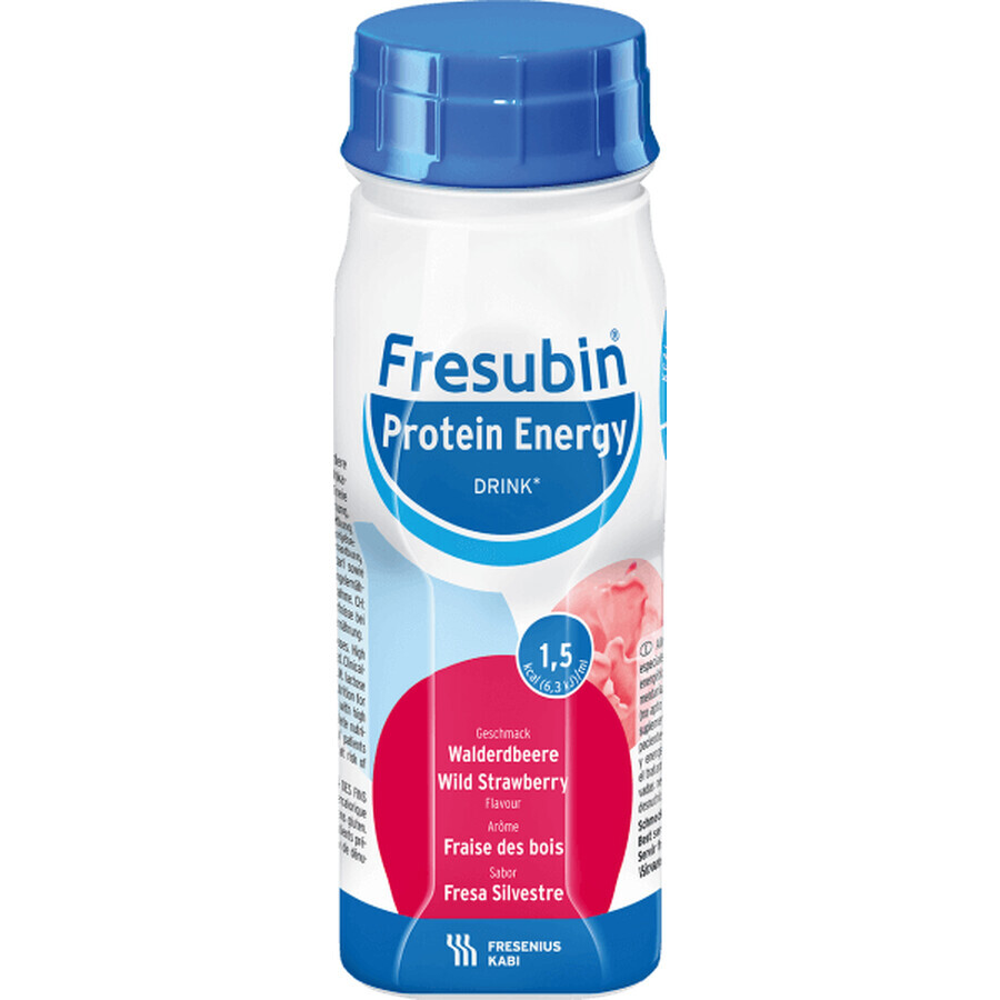 Fresubin Protein Energy cu aromă de fragi , 4 x 200 ml, Fresenius Kabi