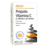 Propolis vitamine C avec bleu de méthylène, 40 comprimés à croquer, Alevia