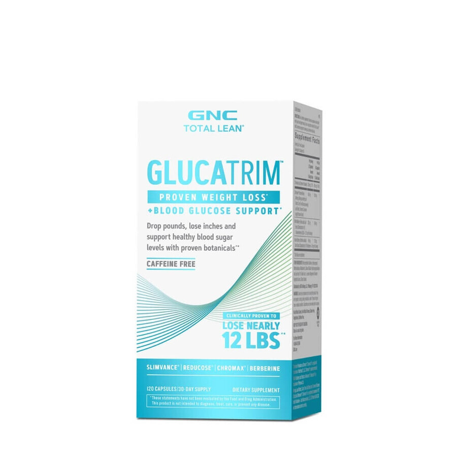 Formule avancée de perte de poids GlucaTrim Total Lean, 120 gélules, GNC, GNC