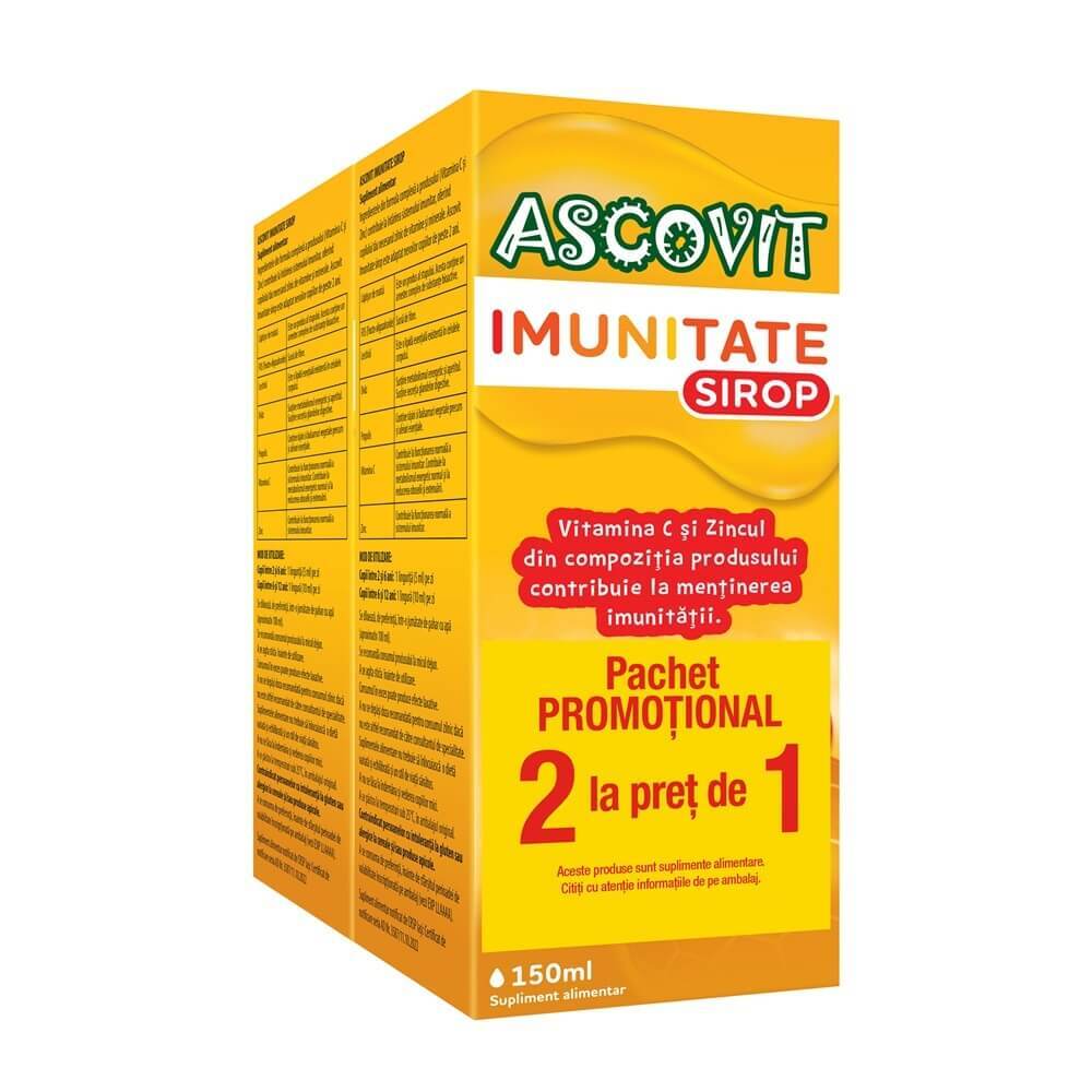 Pachet Ascovit Sirop Imunitate, 15 ml + 15 ml, Perrigo