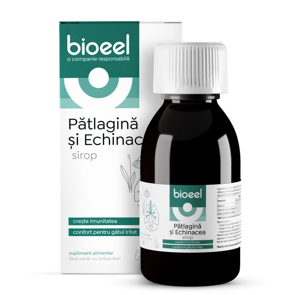 Sirop de patlagina si echinacea, 120 ml, Bioeel