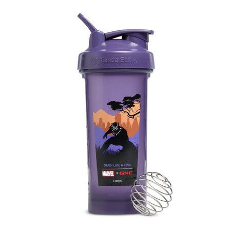 Gnc Blender Bottle Shaker Clasic Black Panther Edition, 828 Ml