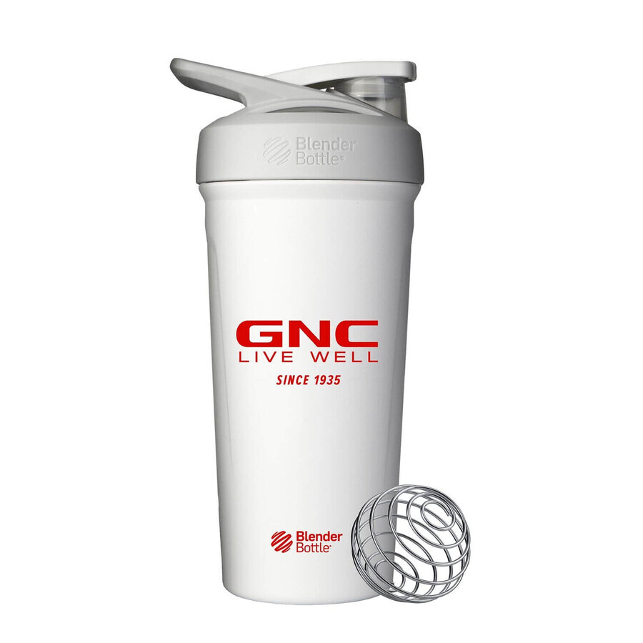 Gnc Blender Bottle Shaker Strada , Din Inox Alb, 700 Ml