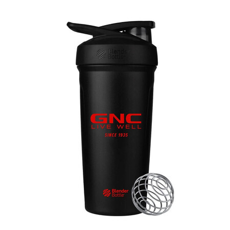 Gnc Blender Bottle Shaker Strada, Din Inox  Negru, 700 Ml