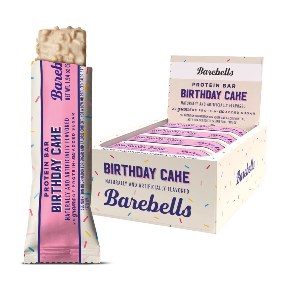 Barebells Protein Bar Birthday Cake, Birthday Cake Flavored Protein Bar, 55g