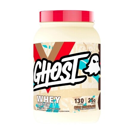 Ghost Whey Protein, Molkenprotein mit Schokoladengeschmack und Milch, 924 G