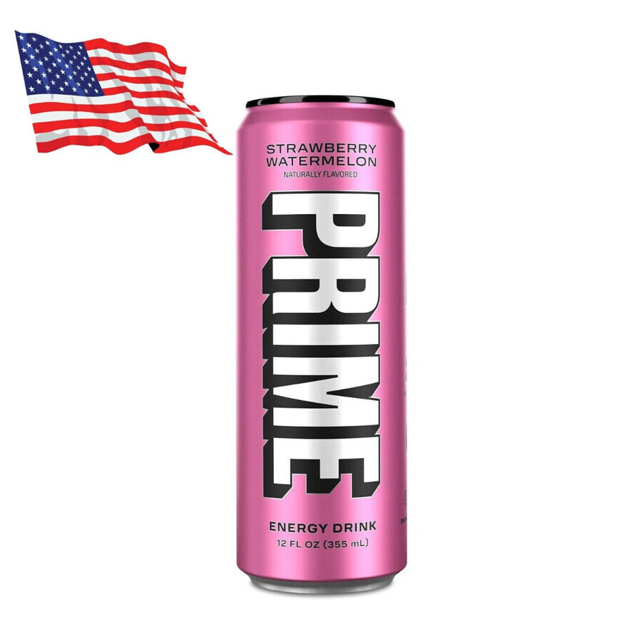 Prime By Logan Paul X Ksi Ksi Energy Drink Usa, Energie- und Rehydrationsgetränk mit Erdbeer- und Wassermelonengeschmack, 355 ml