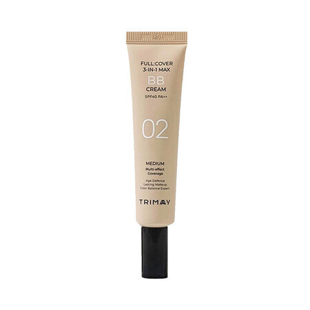 Colour Cream BB Cream SPF40 PA++ Volledige dekking 3-in-1 Max, Medium, Trimay, 30 ml